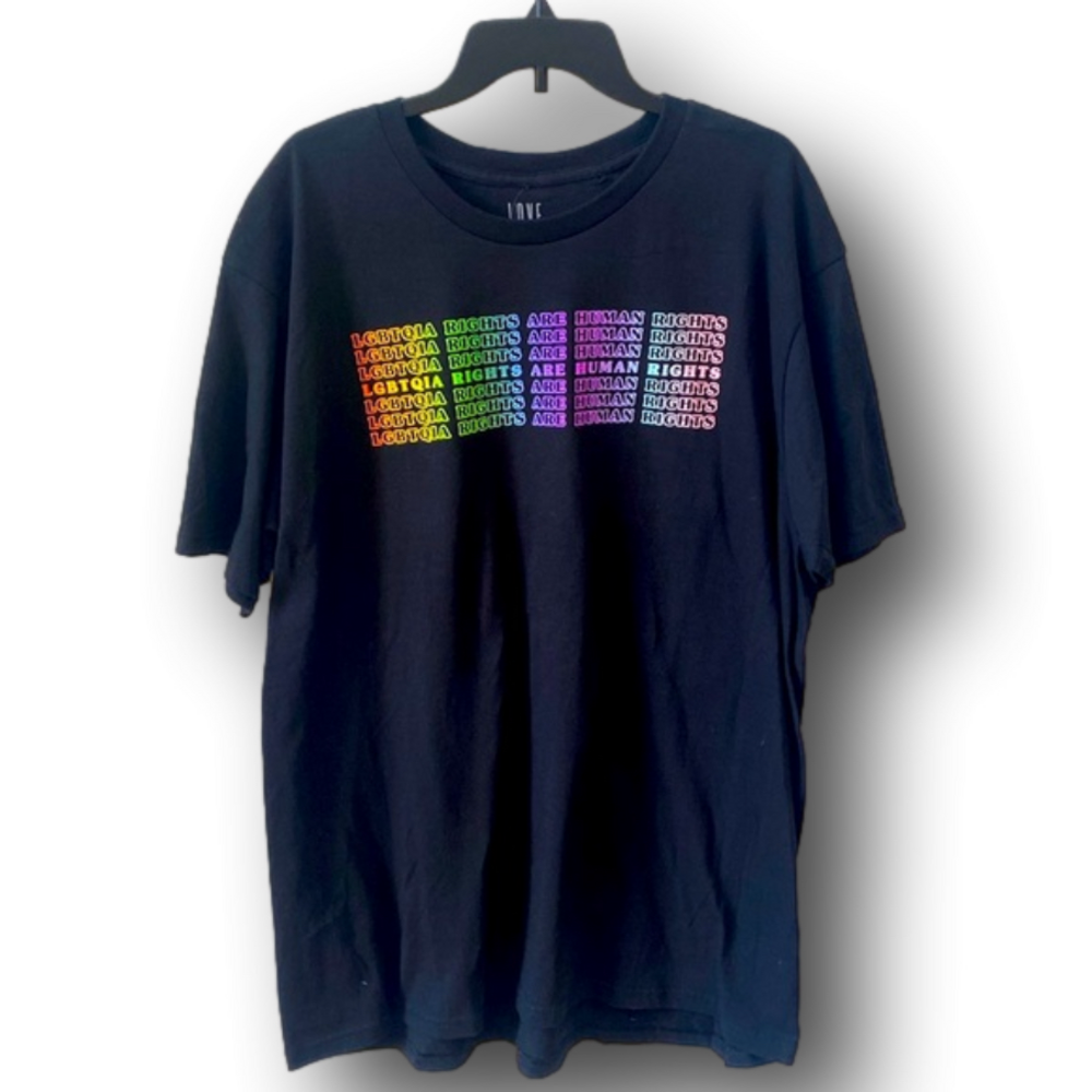 Pride "LGBTQIA Rights Are Human Rights" Graphic T-Shirt - Size XXL - NWT